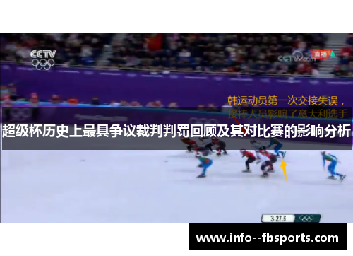 超级杯历史上最具争议裁判判罚回顾及其对比赛的影响分析